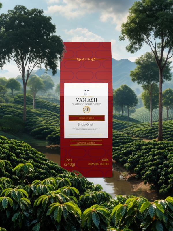 Imperatrice No. 31 - Ground Coffee - Premium VAN ASH Coffee in Elegant Packaging.