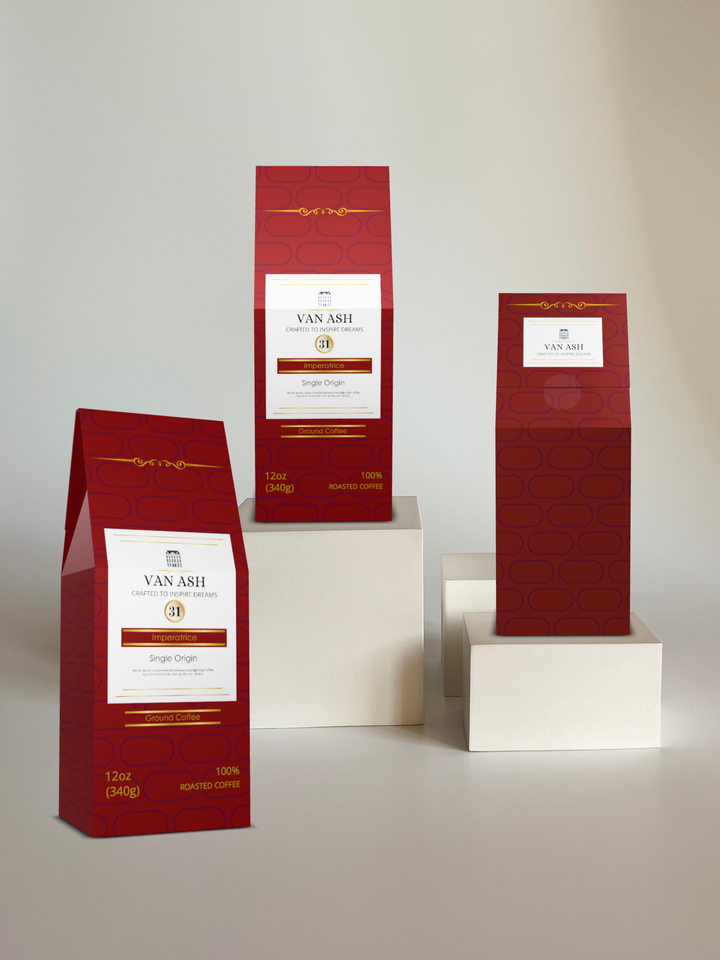 Imperatrice No. 31 - Ground Coffee - Premium VAN ASH Coffee in Elegant Packaging.