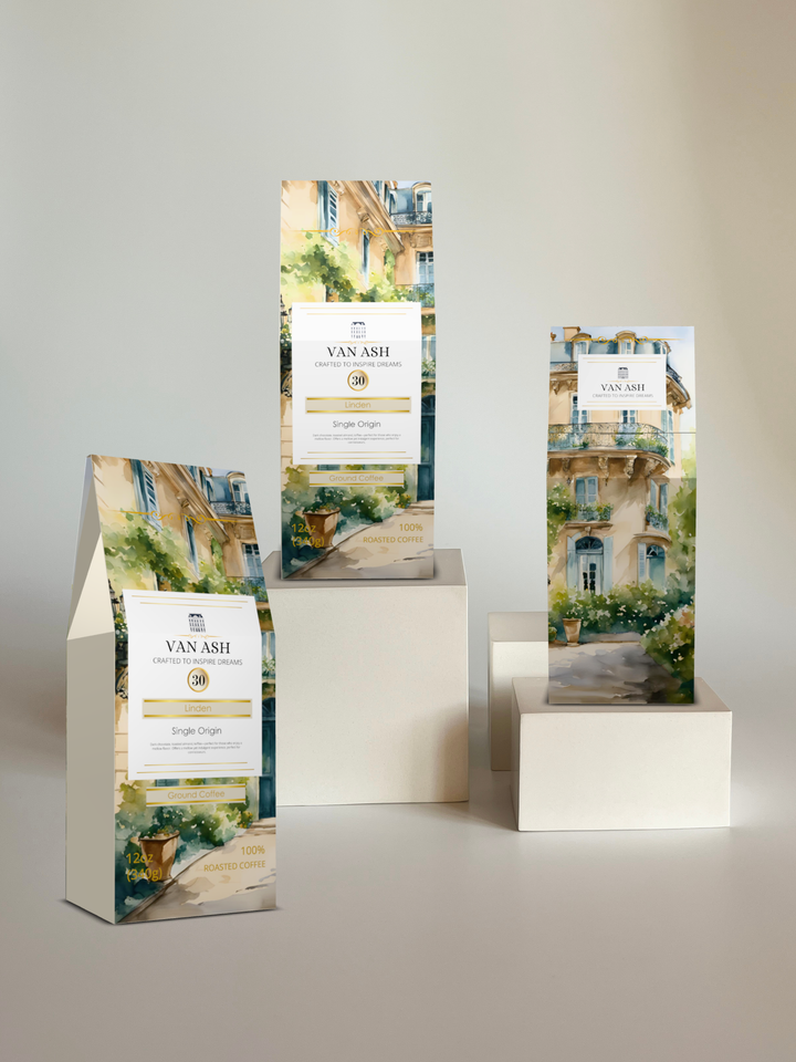 Linden No. 30 - Ground Coffee - Premium VAN ASH Coffee in Elegant Packaging.