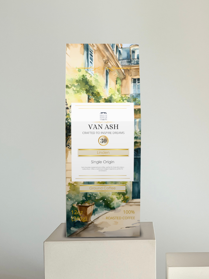 Linden No. 30 - Ground Coffee - Premium VAN ASH Coffee in Elegant Packaging.