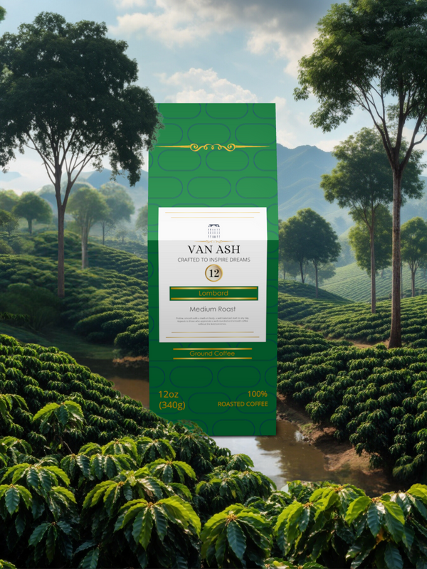 Lombard No. 12 - Ground Coffee - Premium VAN ASH Coffee in Elegant Packaging.