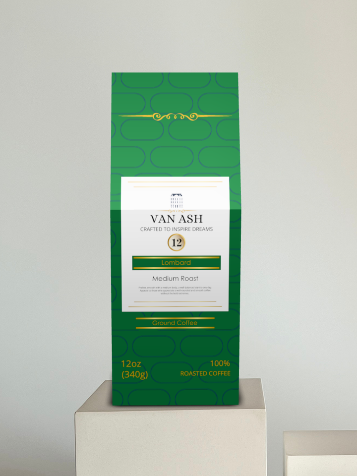 Lombard No. 12 - Ground Coffee - Premium VAN ASH Coffee in Elegant Packaging.
