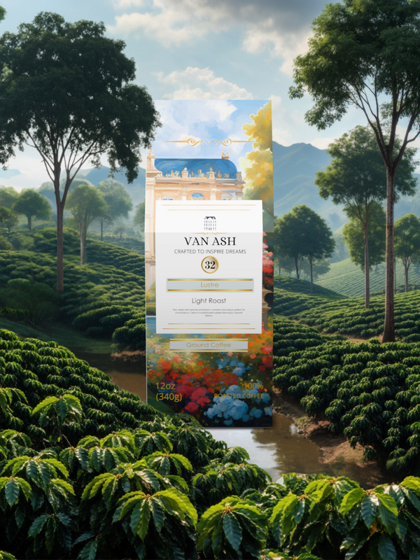 Lustre No. 32 - Ground Coffee - Premium VAN ASH Coffee in Elegant Packaging.