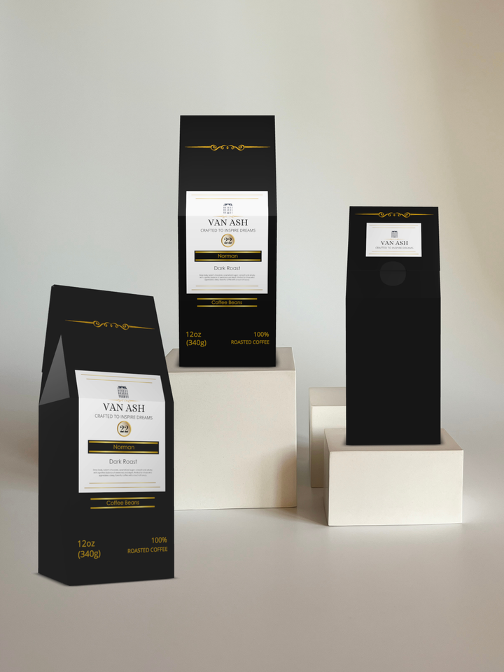 Norman No. 22 - Coffee Beans - Premium VAN ASH Coffee in Elegant Packaging.
