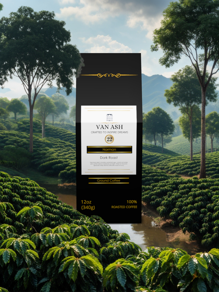 Norman No. 22 - Ground Coffee - Premium VAN ASH Coffee in Elegant Packaging.