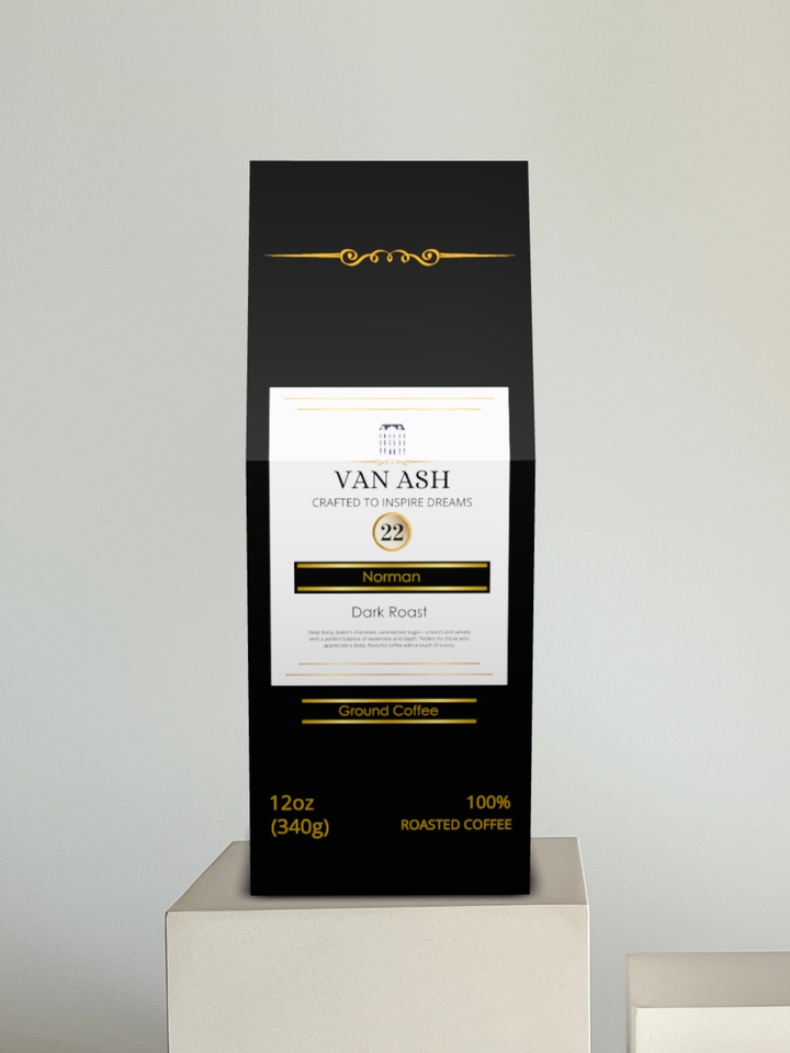 Norman No. 22 - Ground Coffee - Premium VAN ASH Coffee in Elegant Packaging.