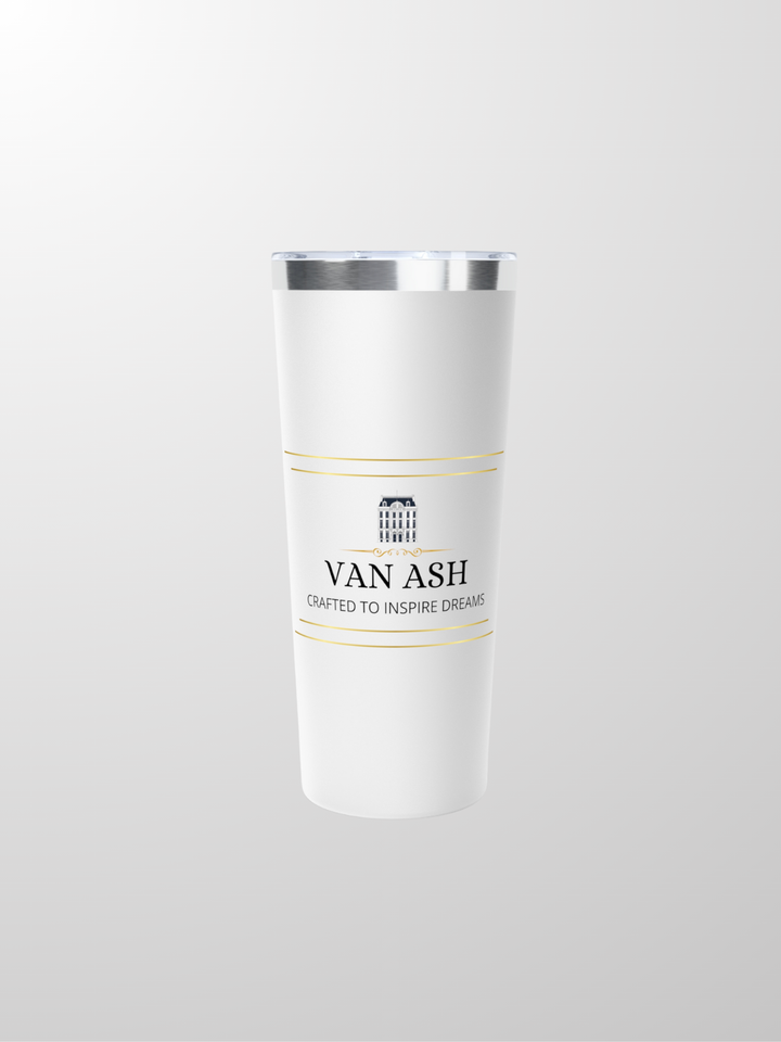 Van Ash Solace Insulated Tumbler, a 22oz durable stainless steel tumbler with advanced copper vacuum insulation and a sleek powder-coated finish.