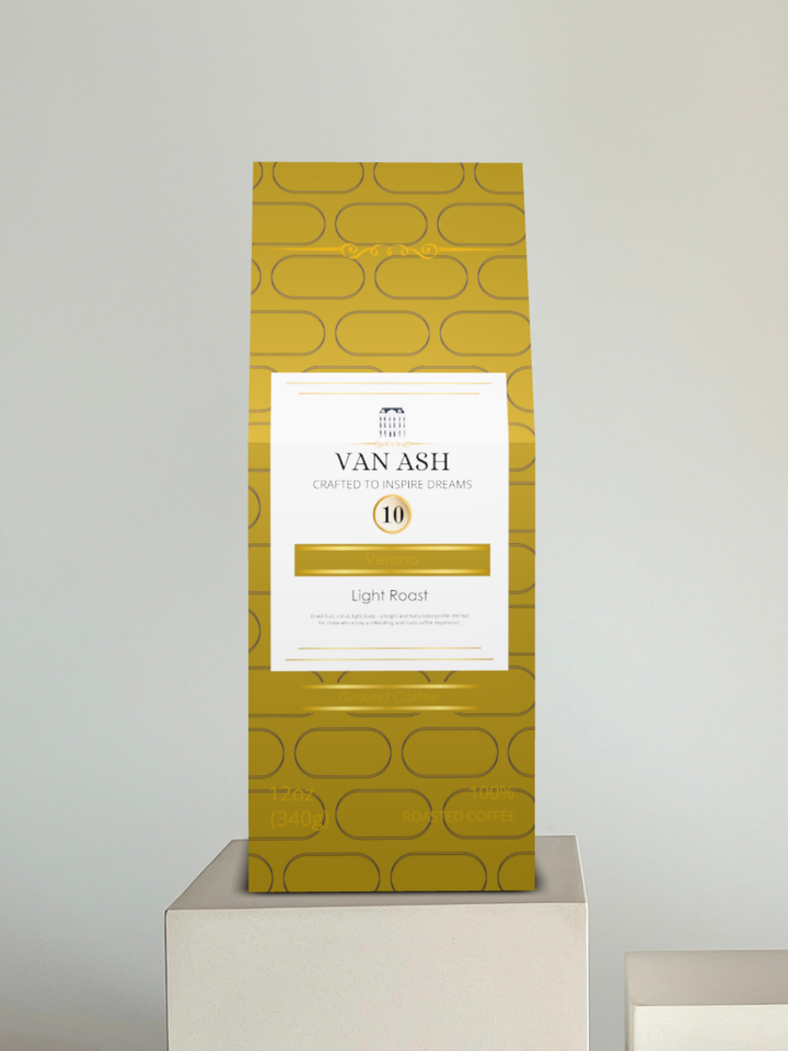 Verano No. 10 - Ground Coffee - Premium VAN ASH Coffee in Elegant Packaging.