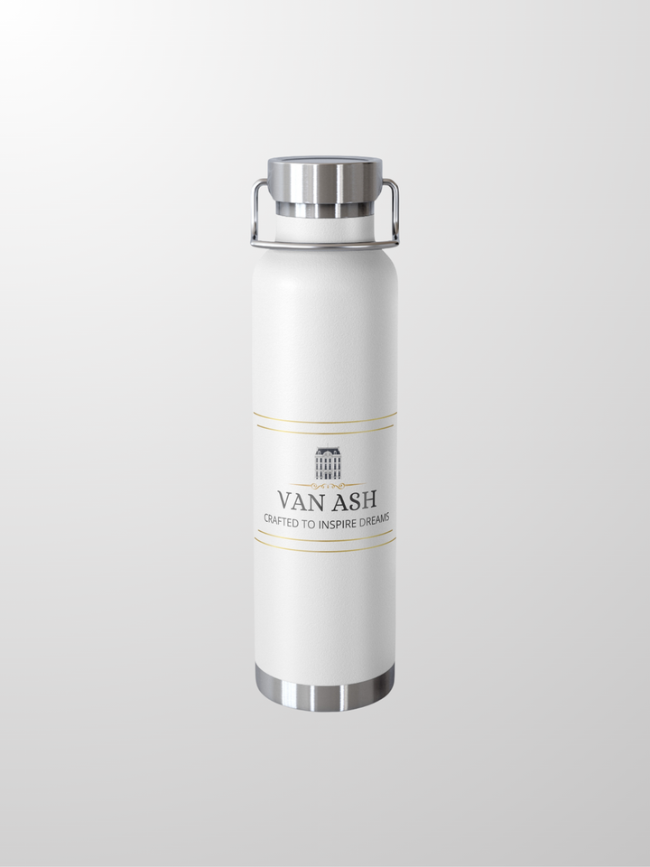 Van Ash Veritas Thermal Bottle, a sleek 22oz stainless steel bottle with advanced copper vacuum insulation, perfect for keeping drinks hot or cold in style.